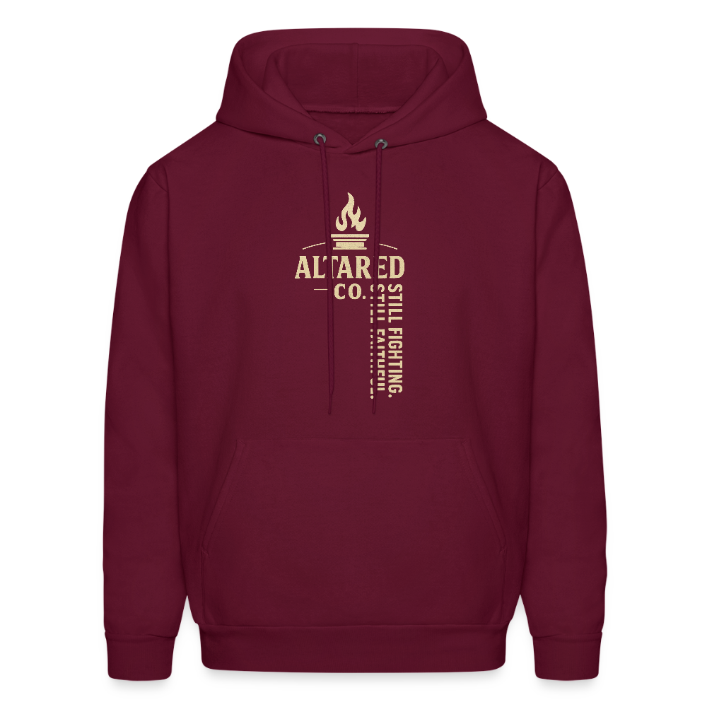 ALTARED CO. "Still Fighting. Still Faithful." Hoodie - burgundy