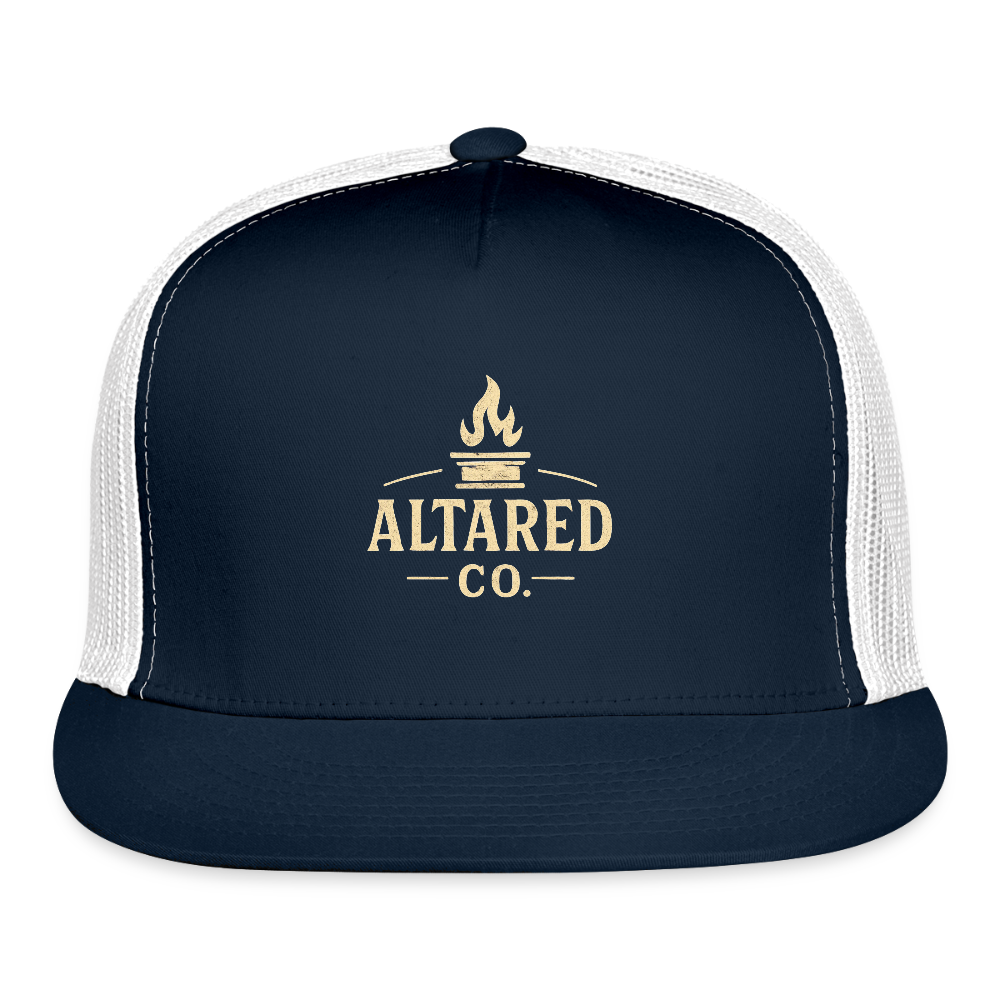 ALTARED CO. Trucker Hat - navy/white